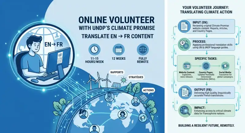 Struggling to Find Meaningful Remote Climate Work? Translate for the UNDP Climate Promise Website in 2026 - تفاصيل إضافية
